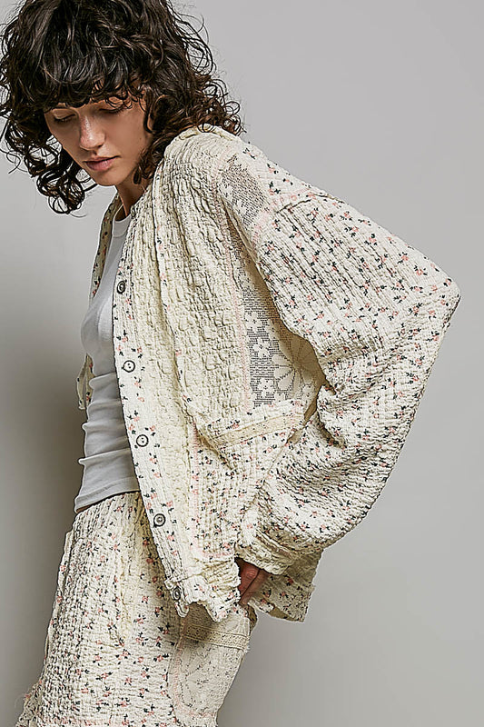 Audrey Floral Lace Hoodie Jacket