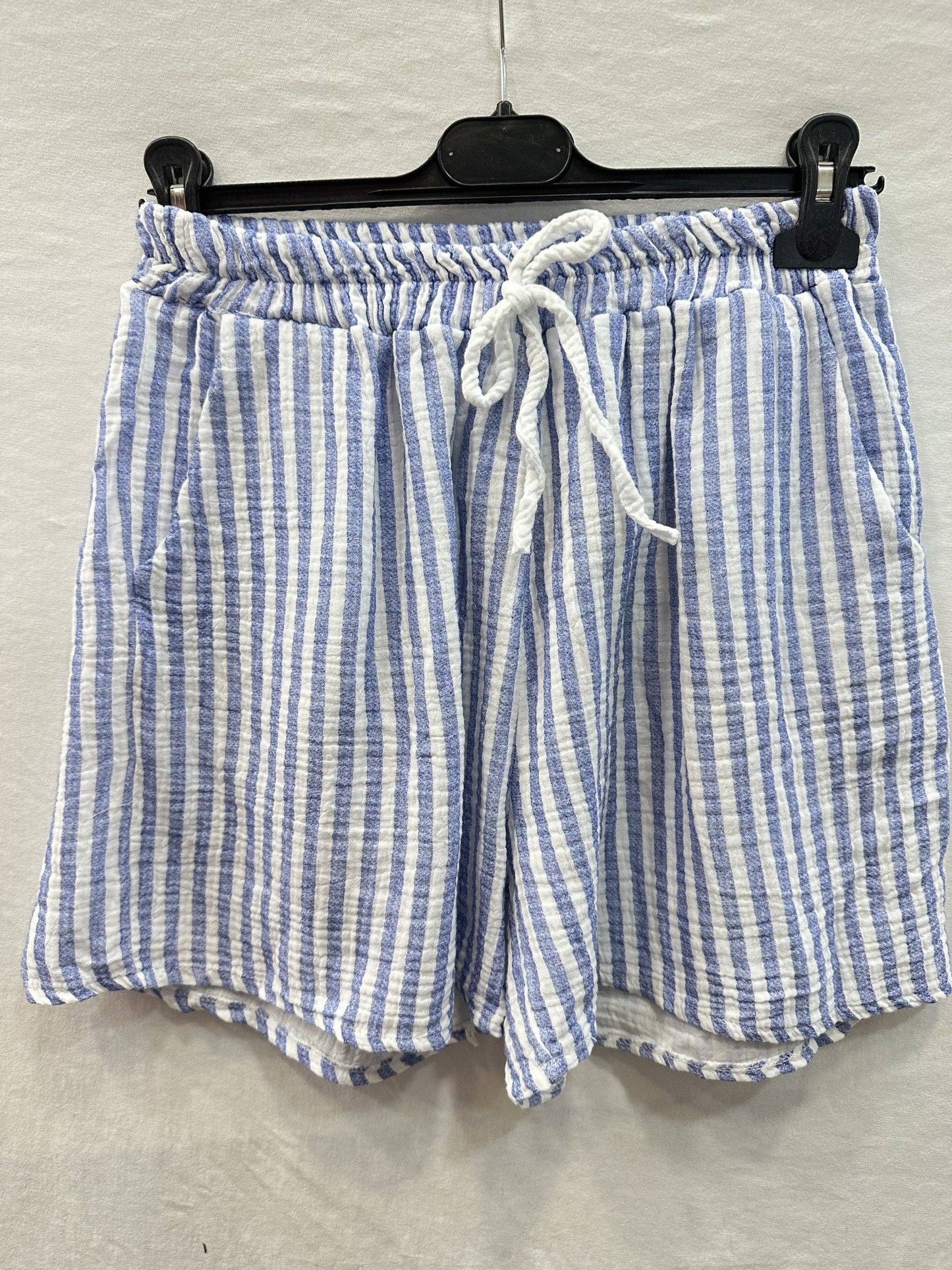 MYPEPSB Palm Embroidered Pocket Shorts Blue