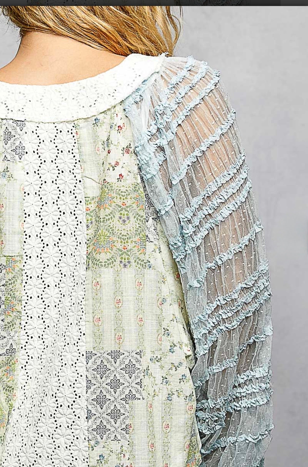Jasmine Baby Blue Lace Top