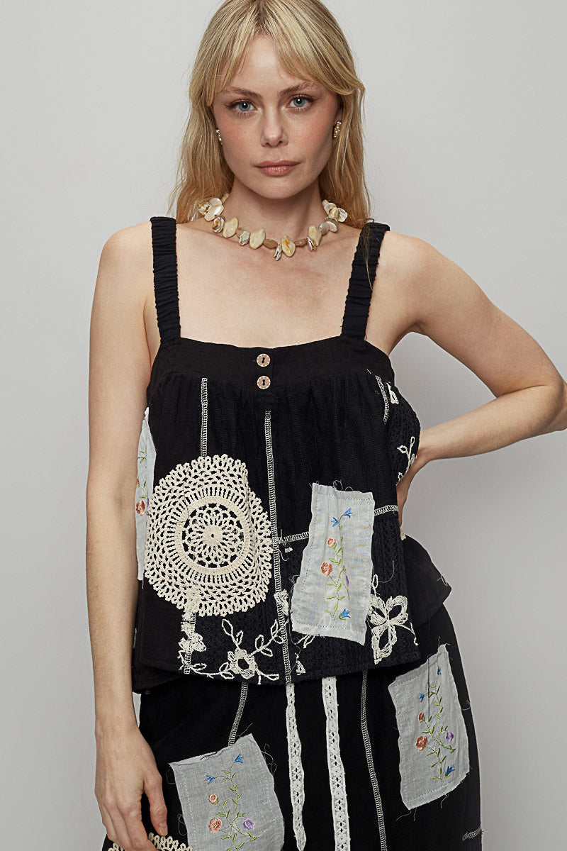 Layla Patchwork Doily Crochet Top