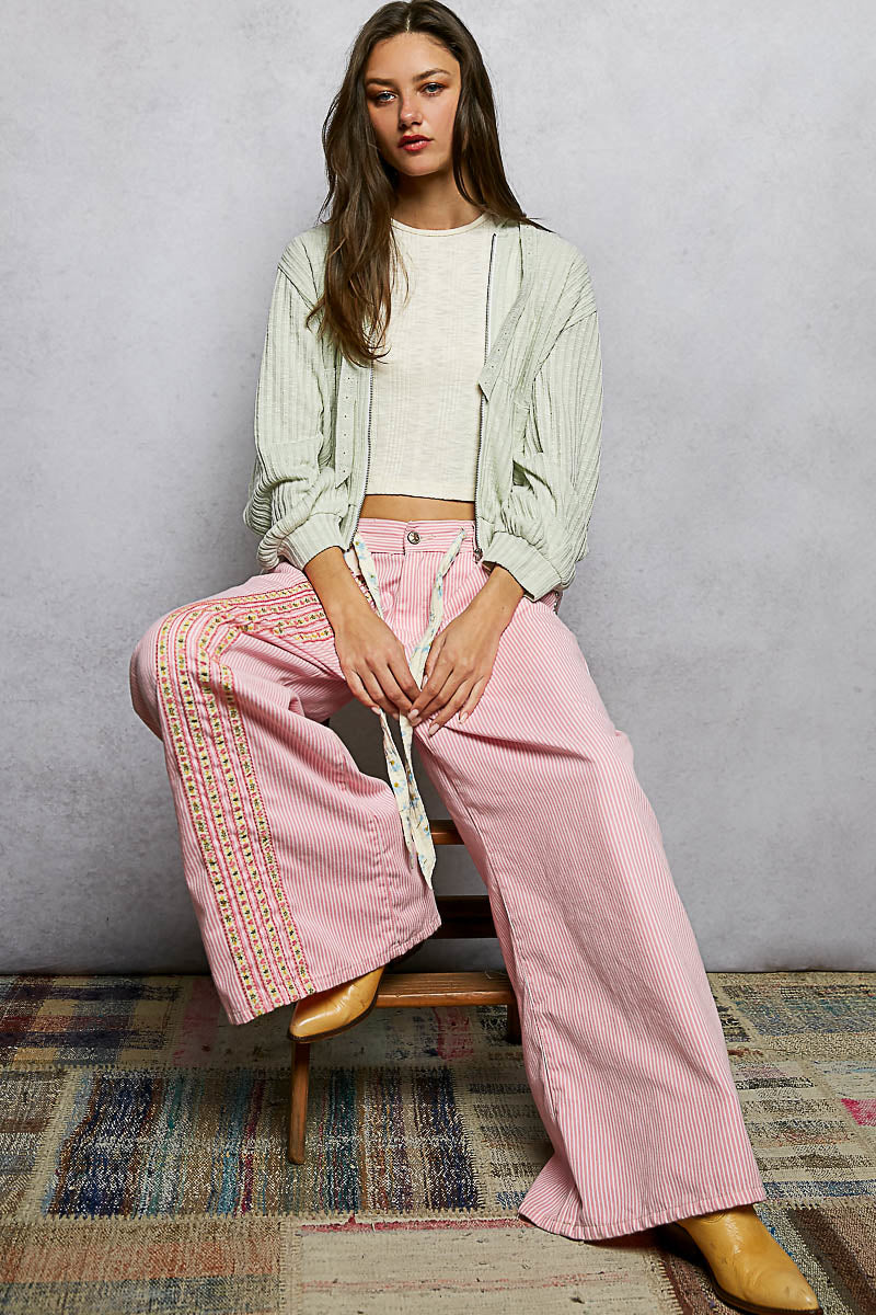 Brenda Lightweight Knit Zippered Hoodie in Mint