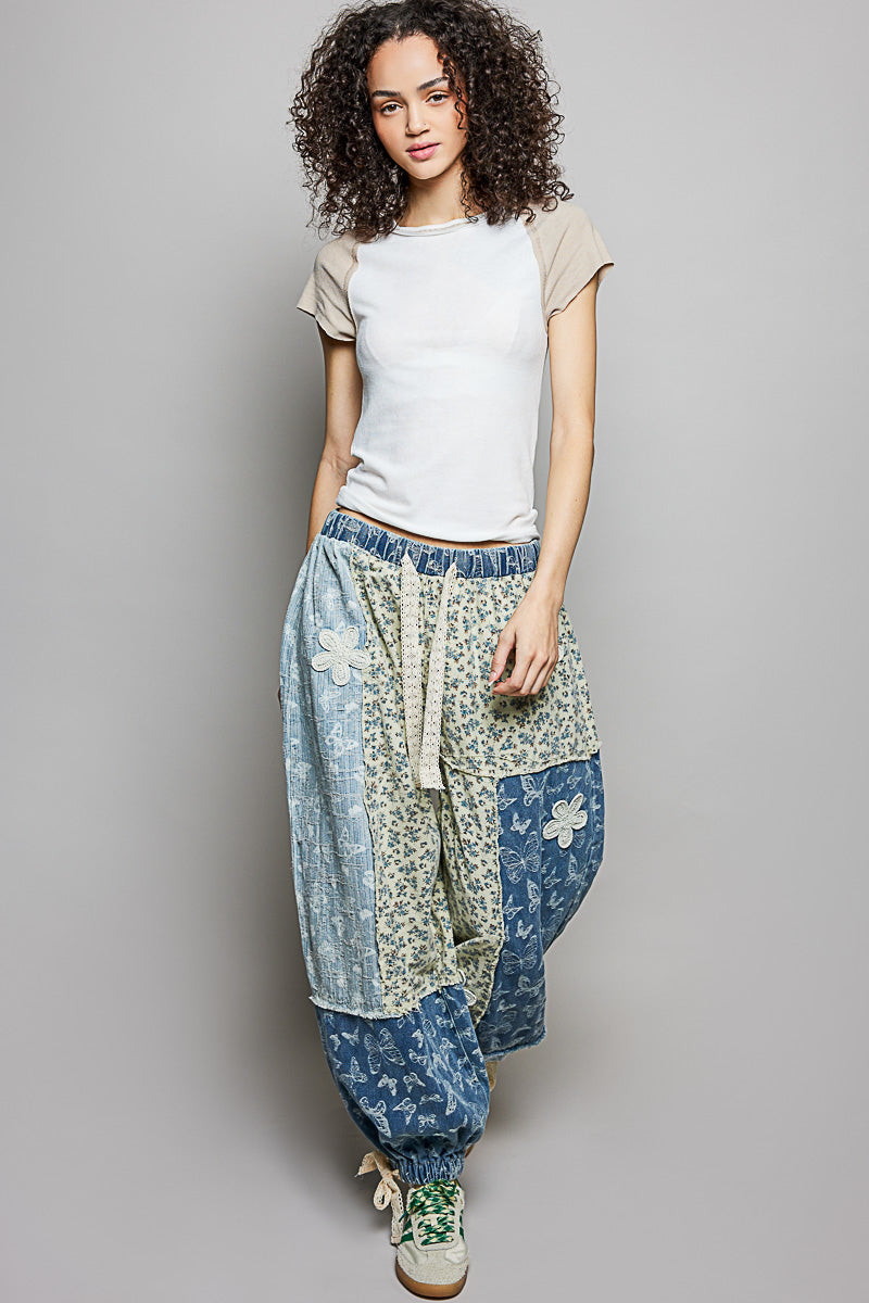 Betsey Butterfly Denim Pants