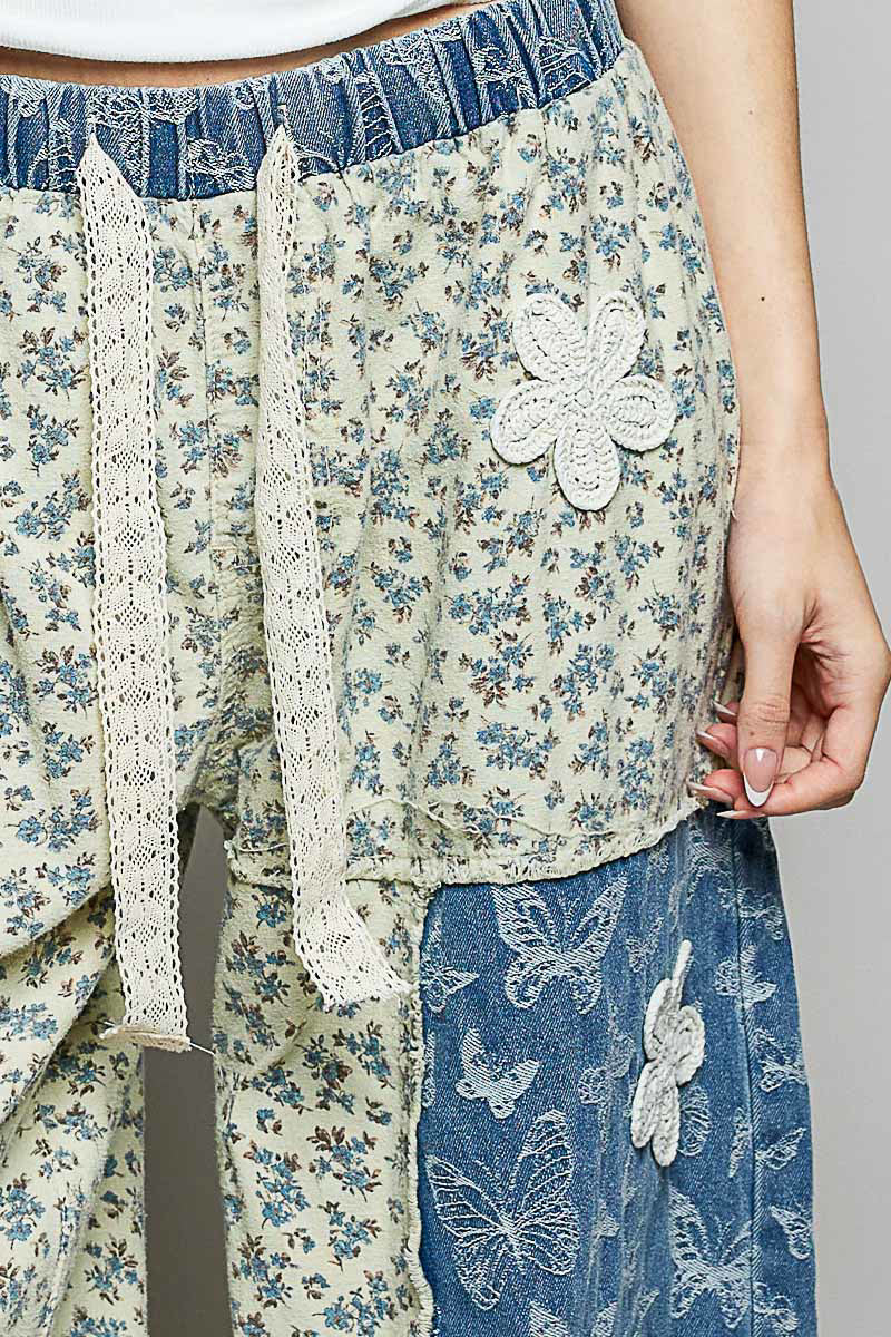 Betsey Butterfly Denim Pants