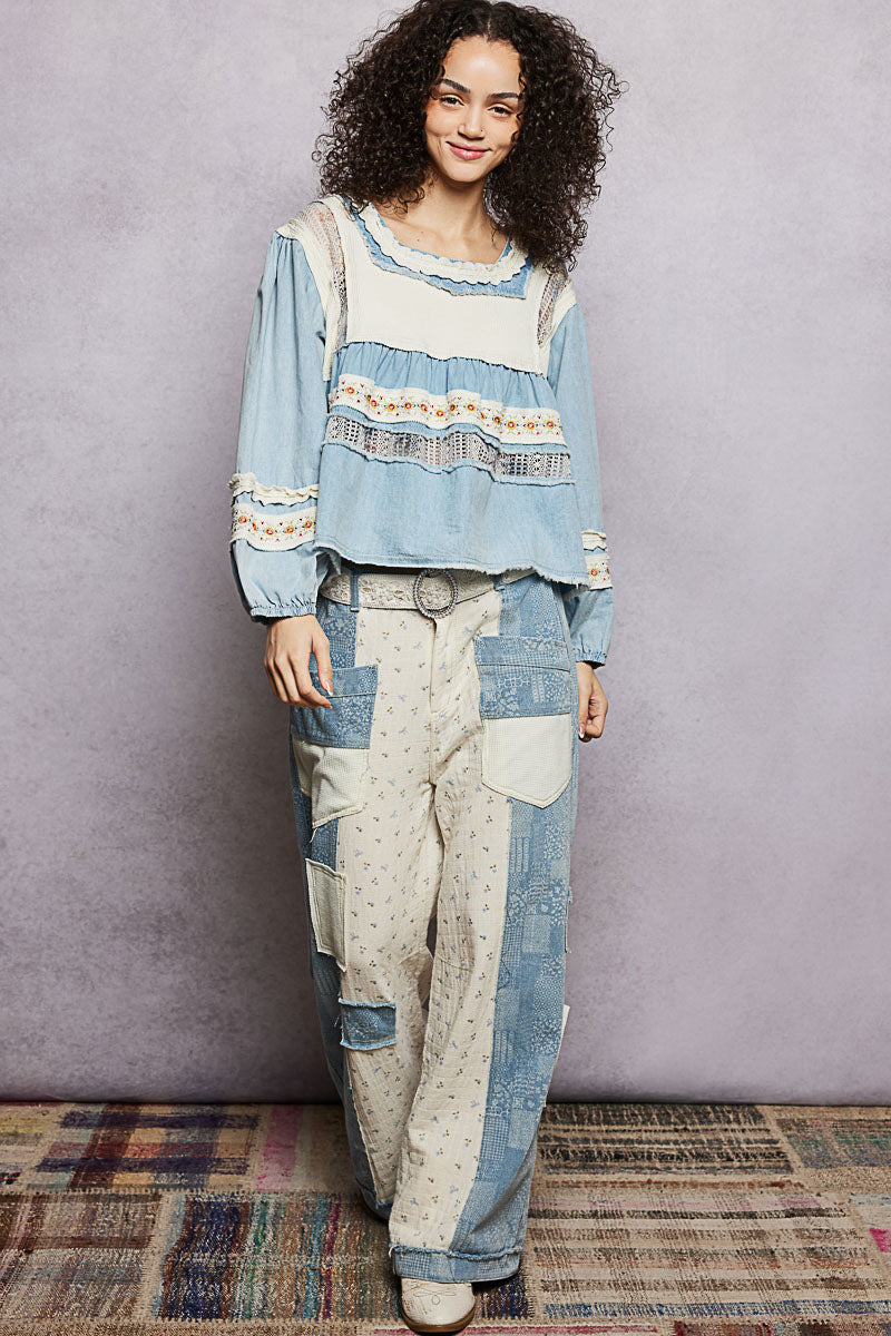 Billie Jean Tiered Ruffle Lace Top