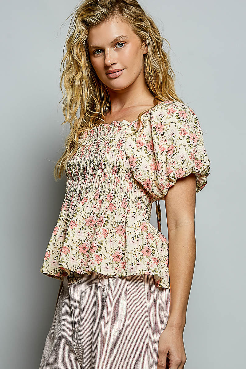 Bella Floral Babydoll Top