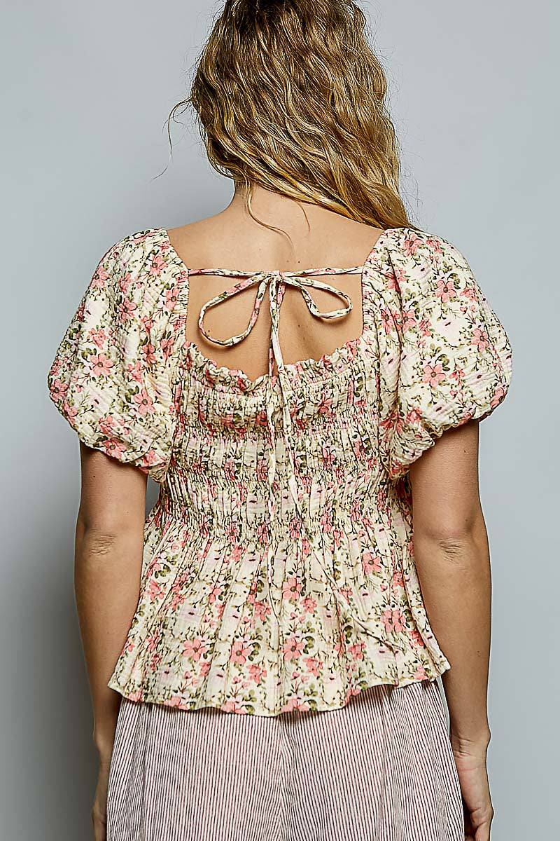 Bella Floral Babydoll Top