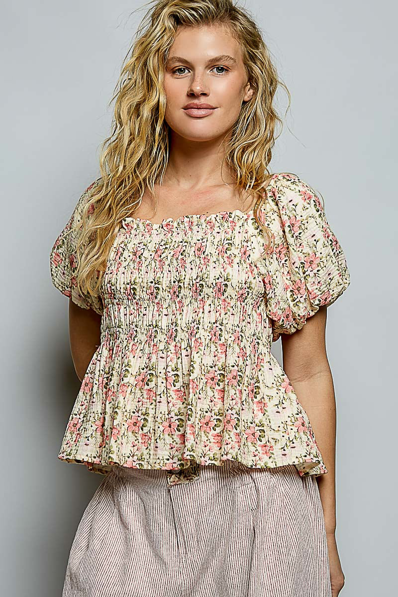 Bella Floral Babydoll Top