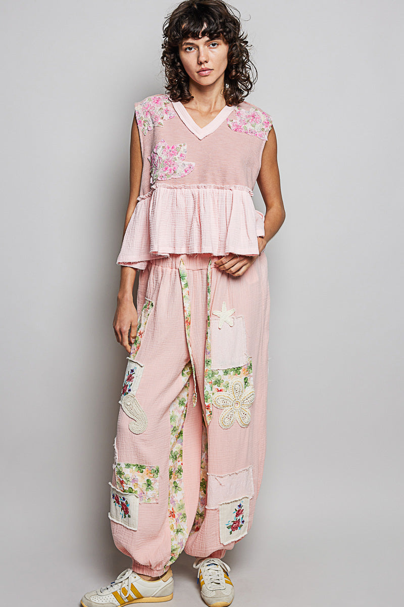 Yolanda Knit Sleeveless Top in Powder Pink