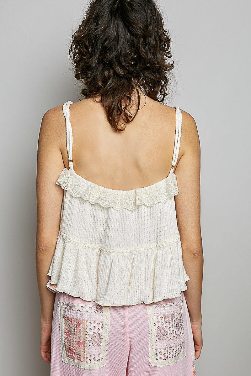 Maya Cream Romantic Lace Camisole