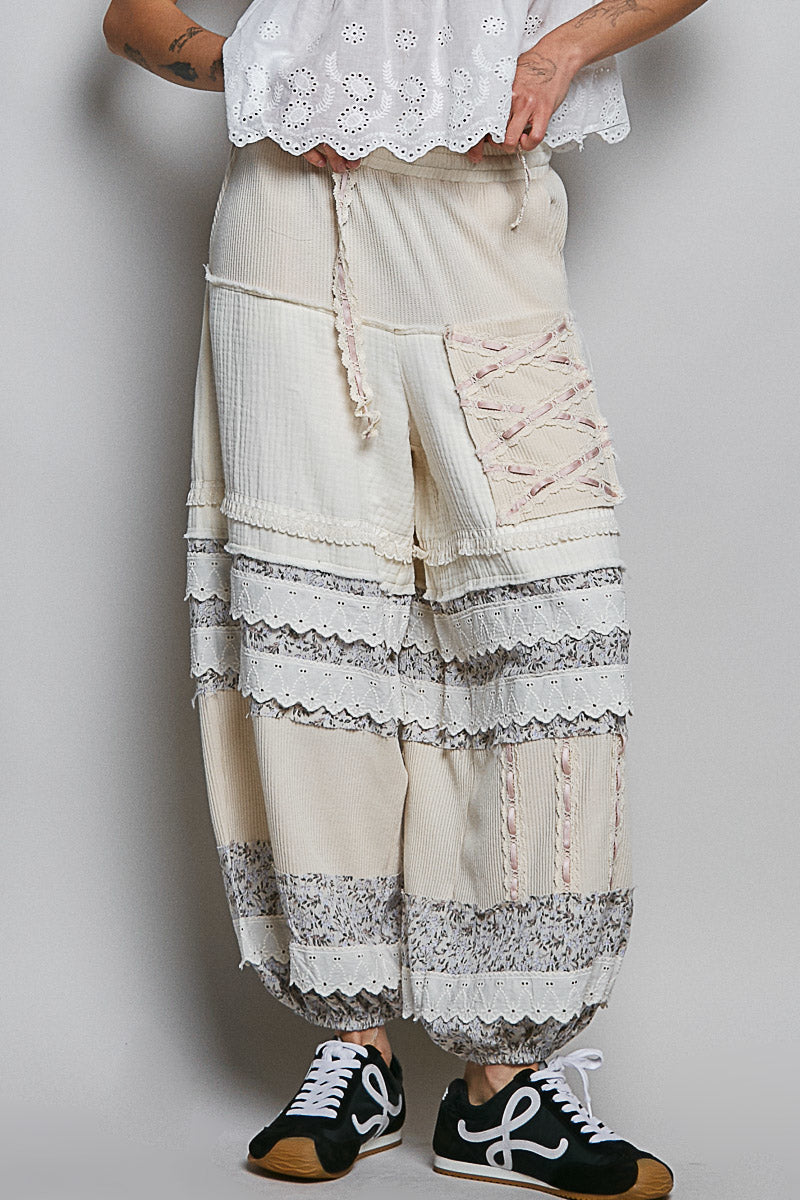 Clarisa Double Gauze Pants in Creme- Restocks Monday May 18!
