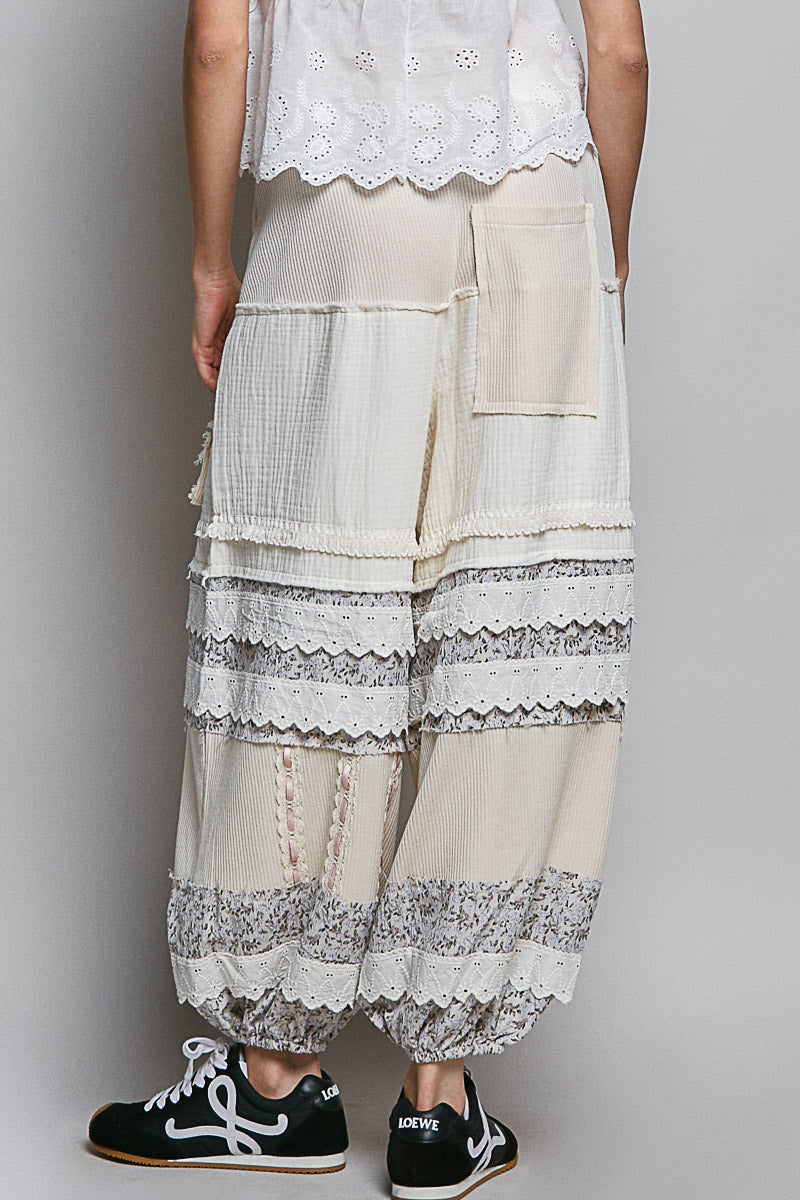 Clarisa Double Gauze Pants in Creme- Restocks Monday May 18!