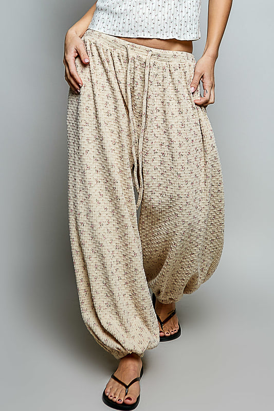 Joy Floral Almond Floral Jogger Pants