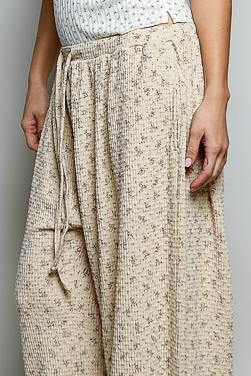 Joy Floral Almond Floral Jogger Pants
