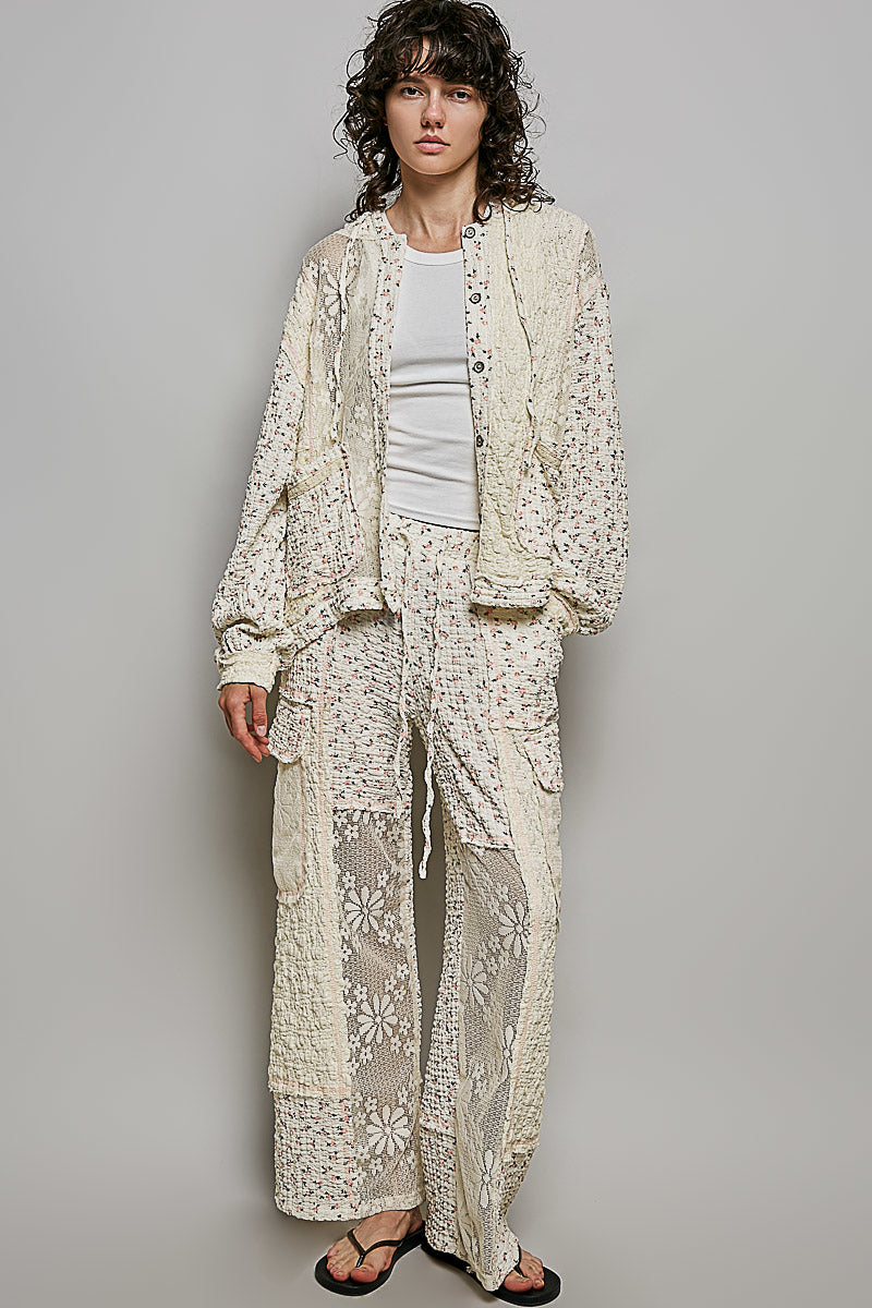 Audrey Floral Lace Hoodie Jacket