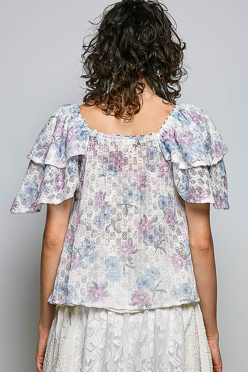 Ciara Lightweight Lace Top with Tie Front