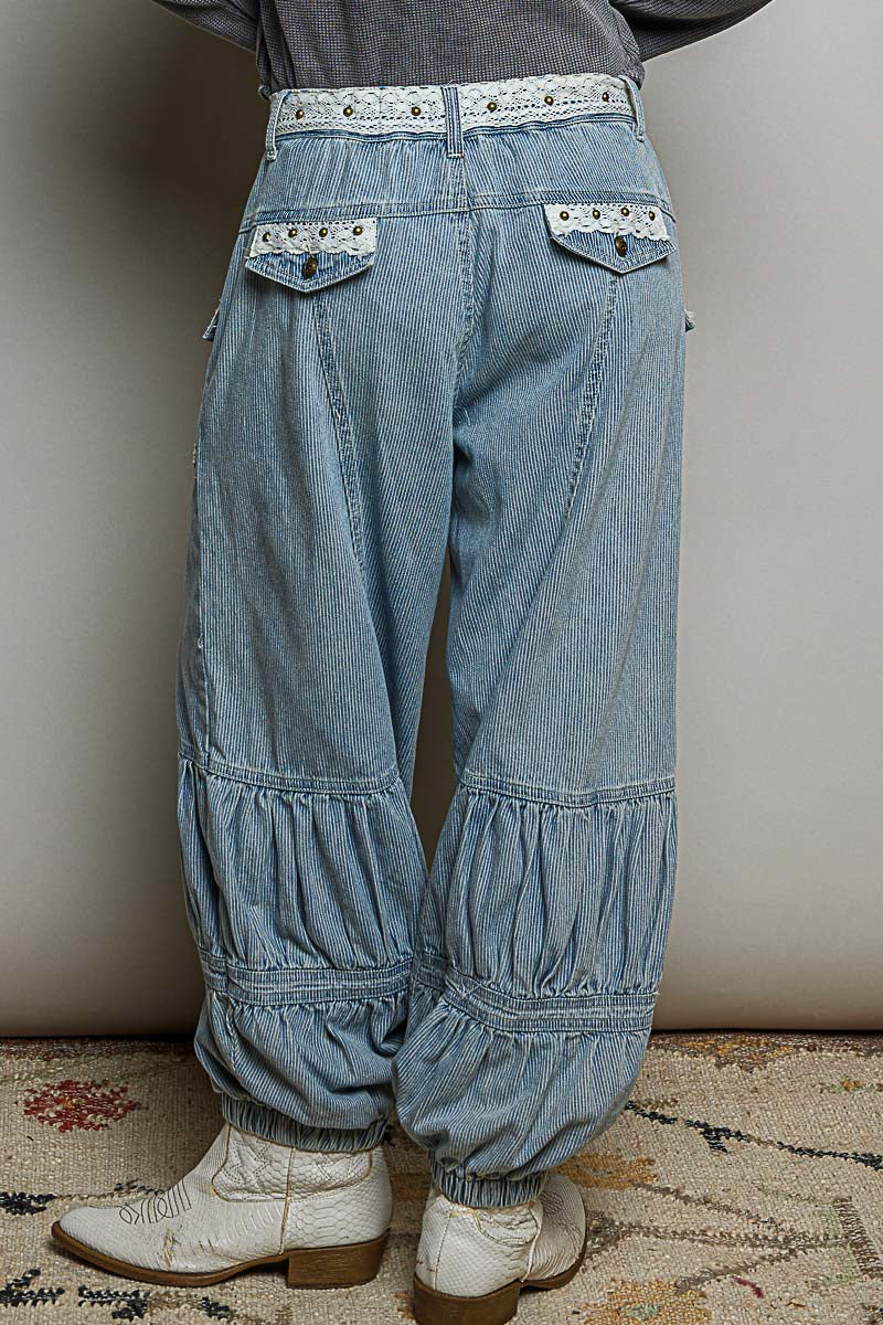 Genesis Stripe Denim Joggers