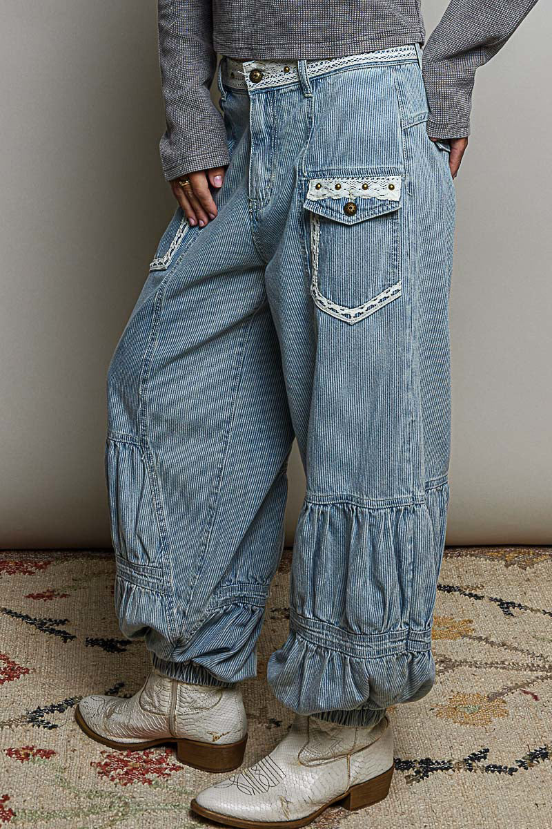 Genesis Stripe Denim Joggers