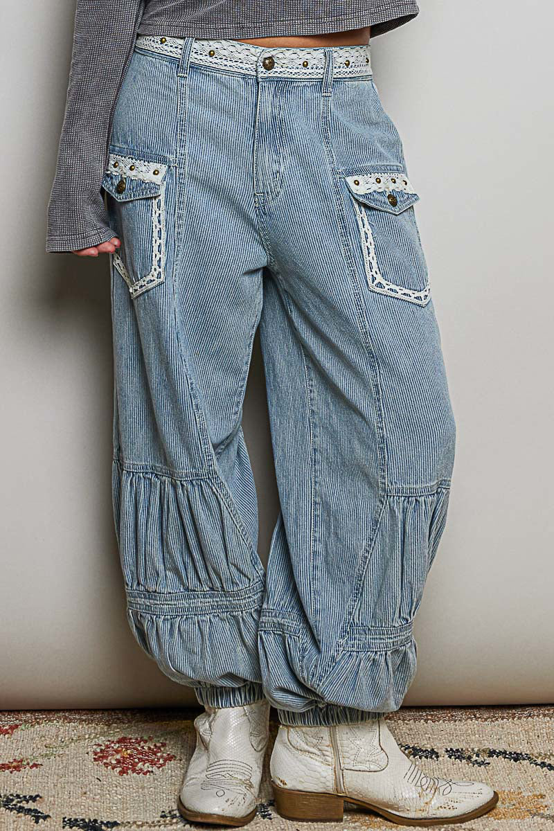 Genesis Stripe Denim Joggers