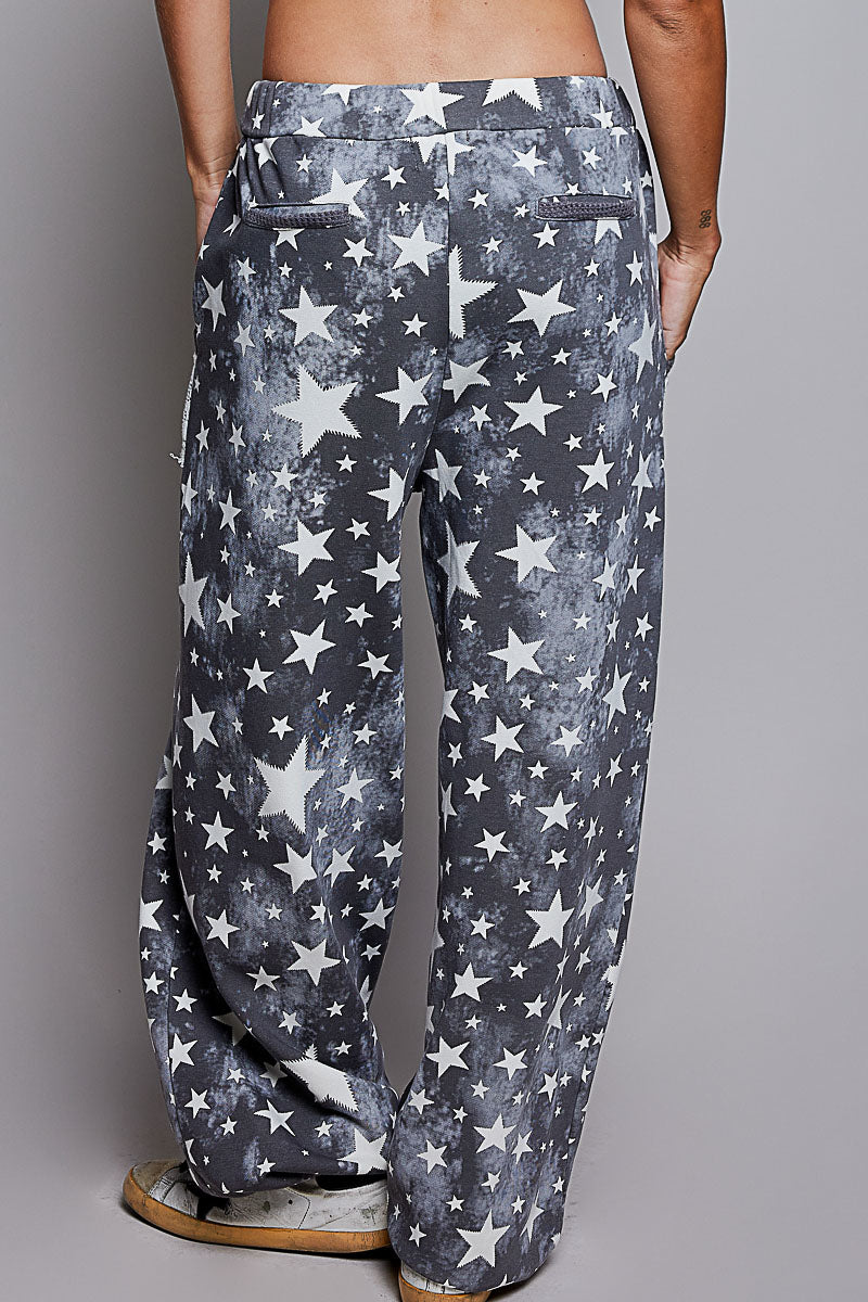 Shayla Star Lace Detail Joggers