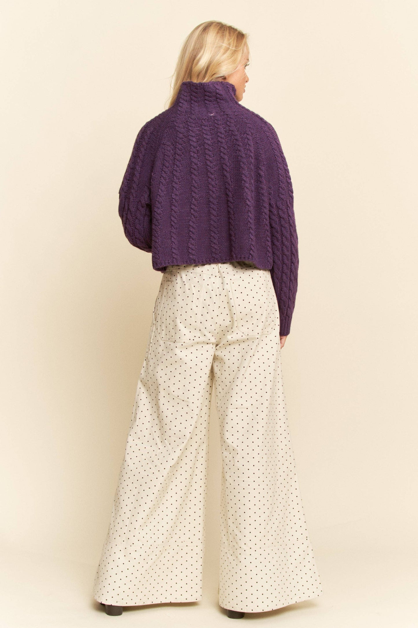 DP40212A - WASHED  RUFFLE LACE BOTTOM PANTS