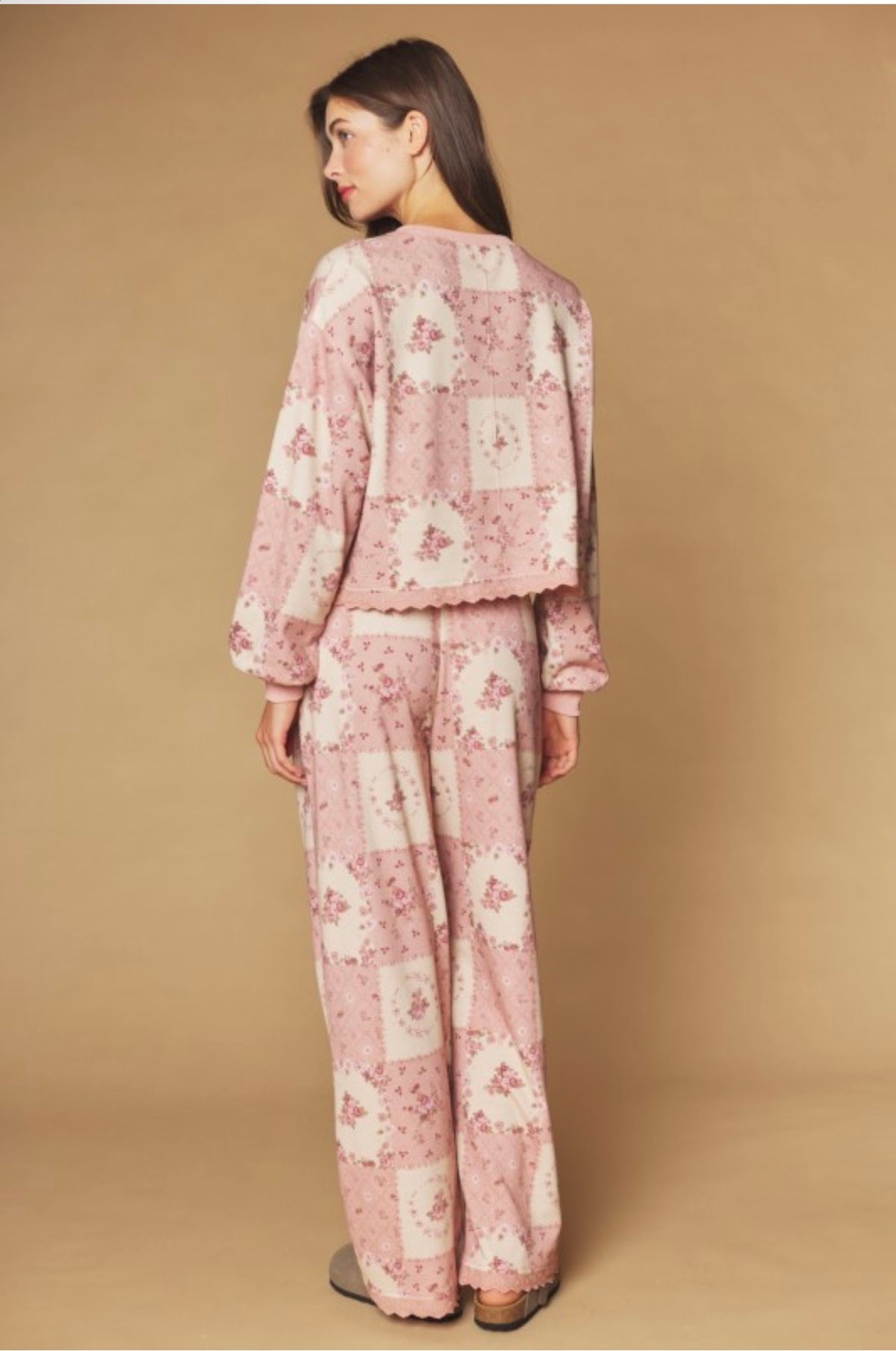 Rosemary Mauve Floral Patch Print Set
