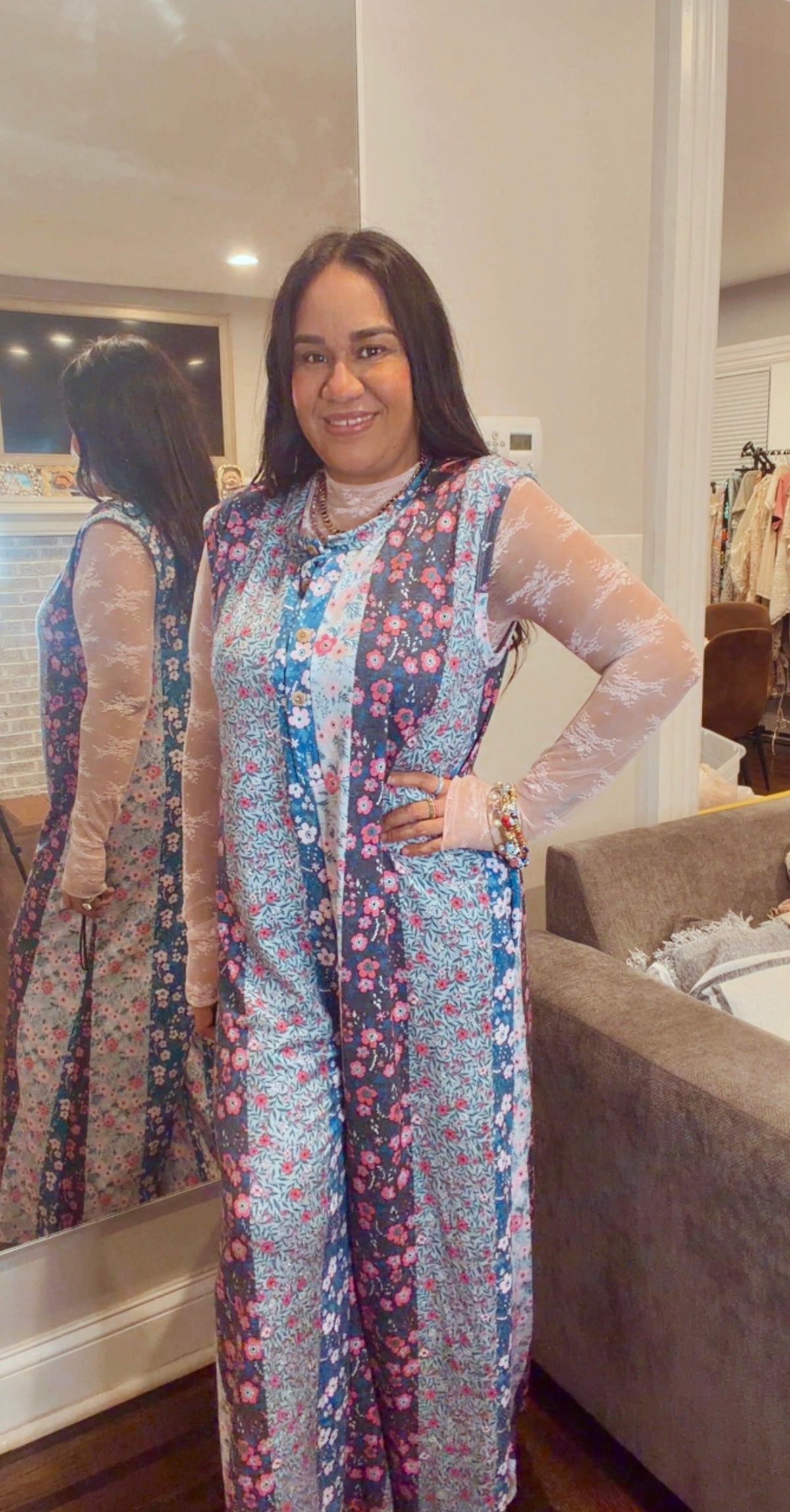 Pamela Petal Diary Terry Button Henley Jumpsuits HJ7416