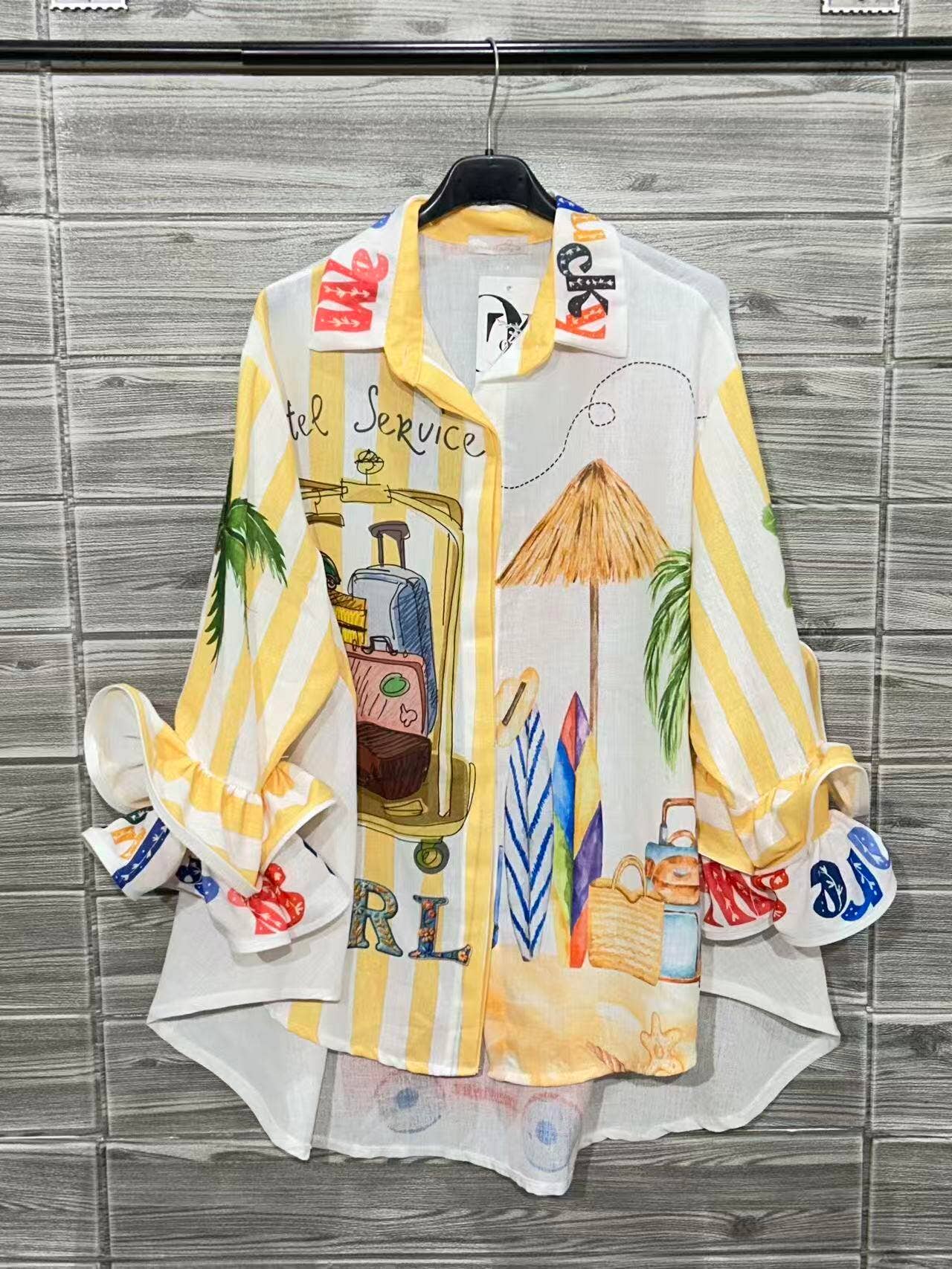 ZOPS5WH Printed Shirt White