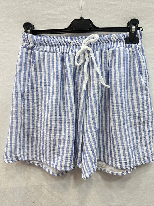 MYPEPSB Palm Embroidered Pocket Shorts Blue