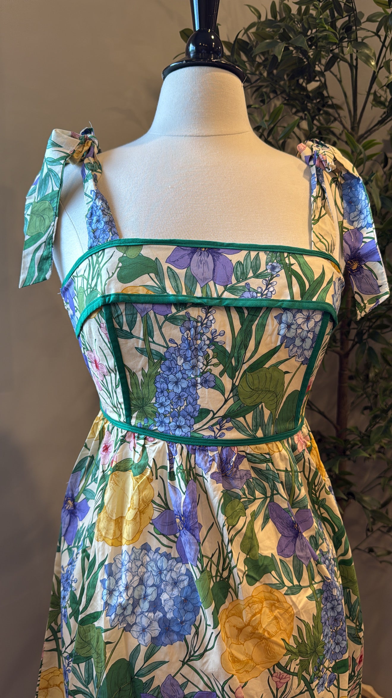 Tory Floral Smocked Back Midi Dress