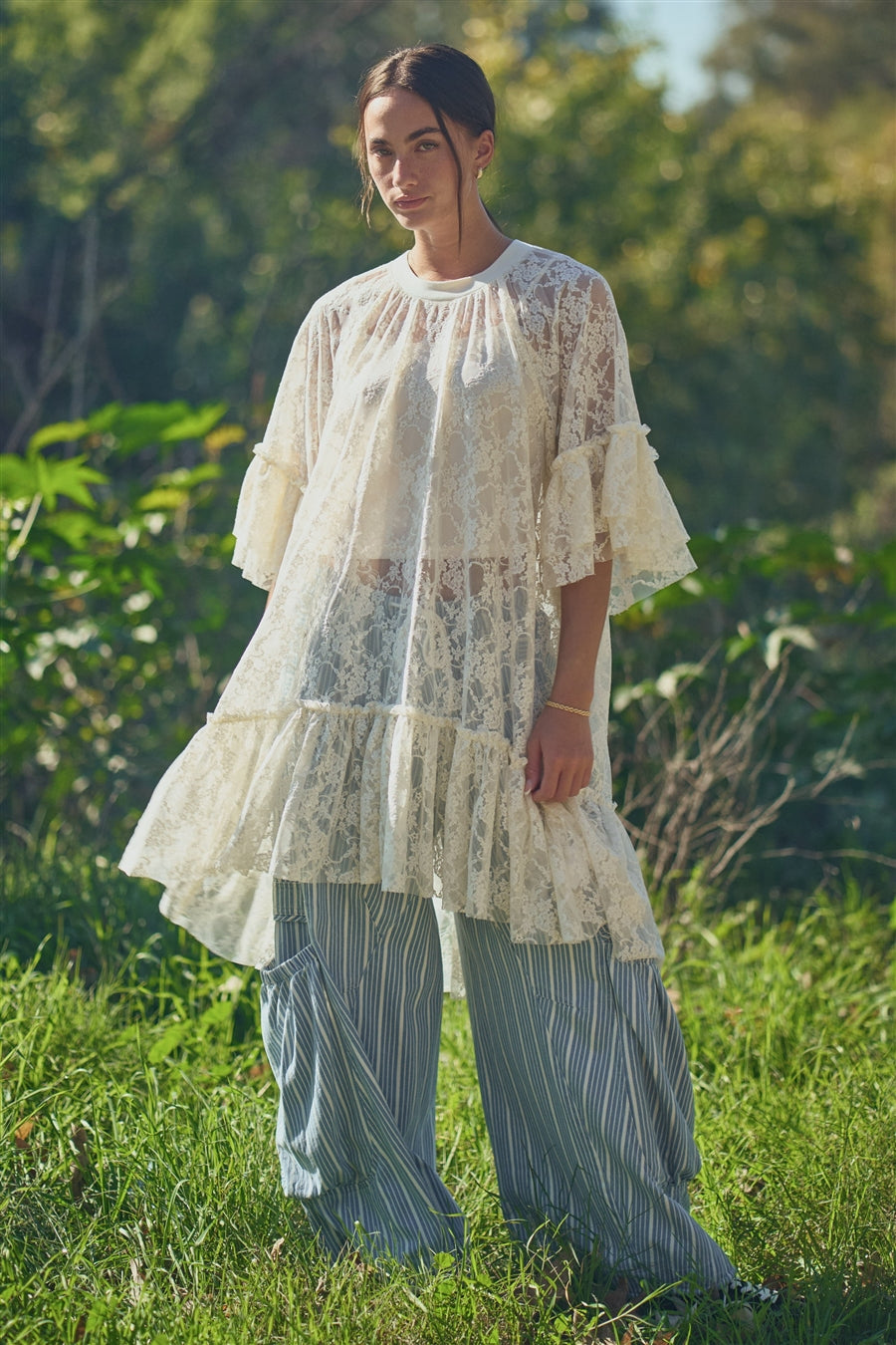 Ximena Lace Sheer Tunic