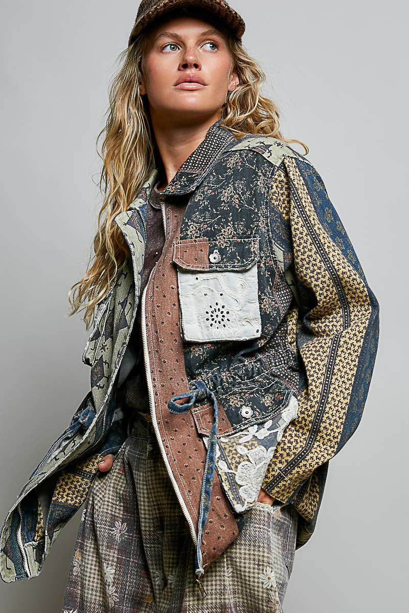 Camila Denim Patterned Jacket