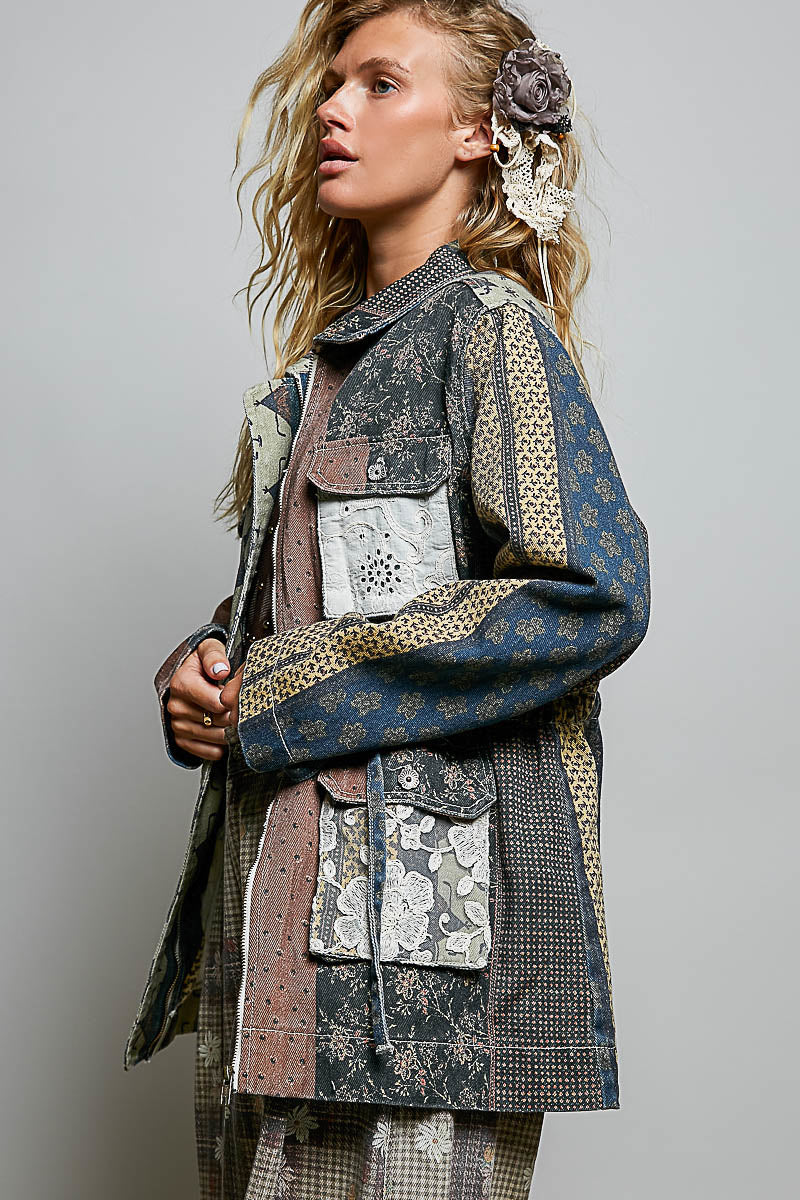 Camila Denim Patterned Jacket