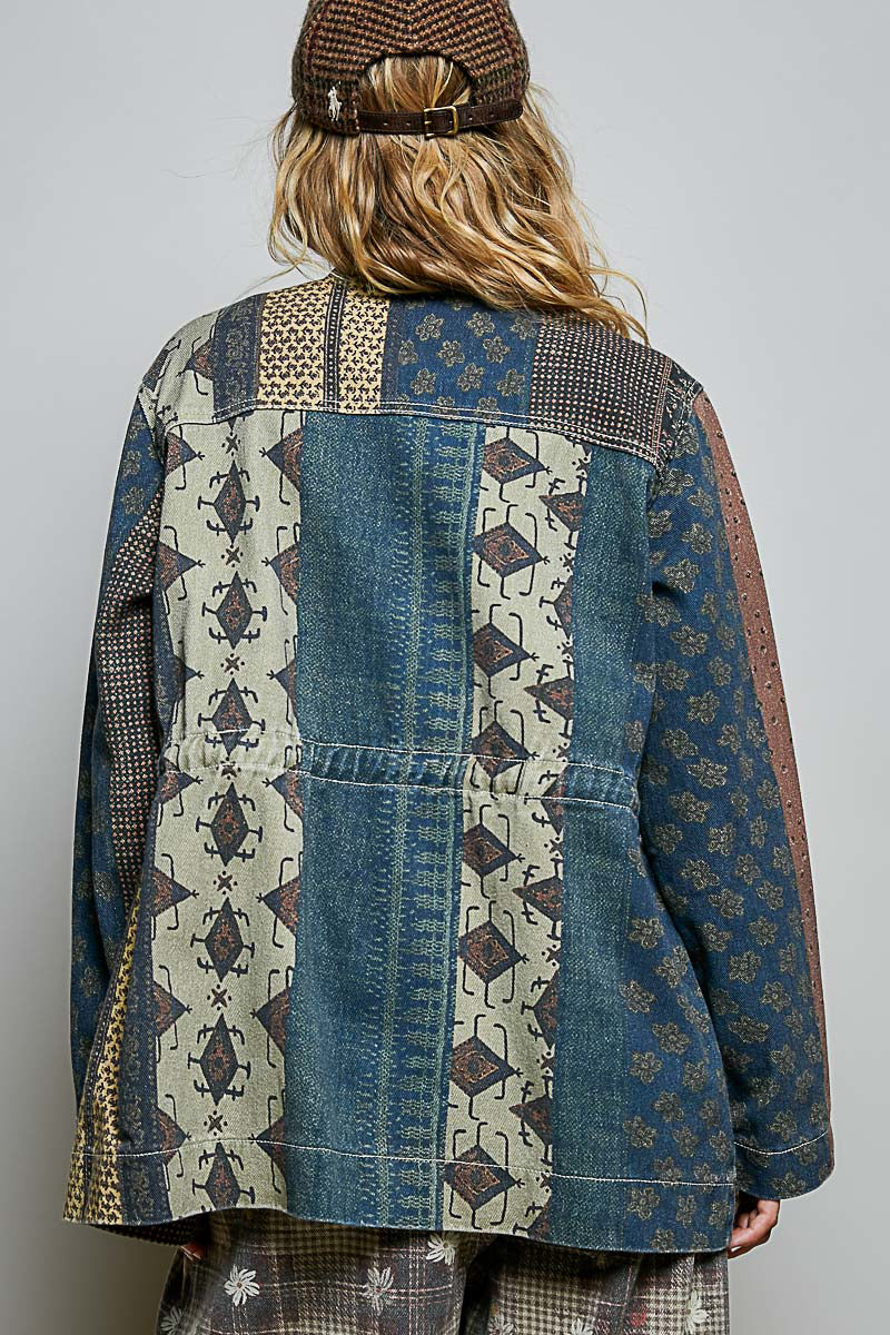 Camila Denim Patterned Jacket