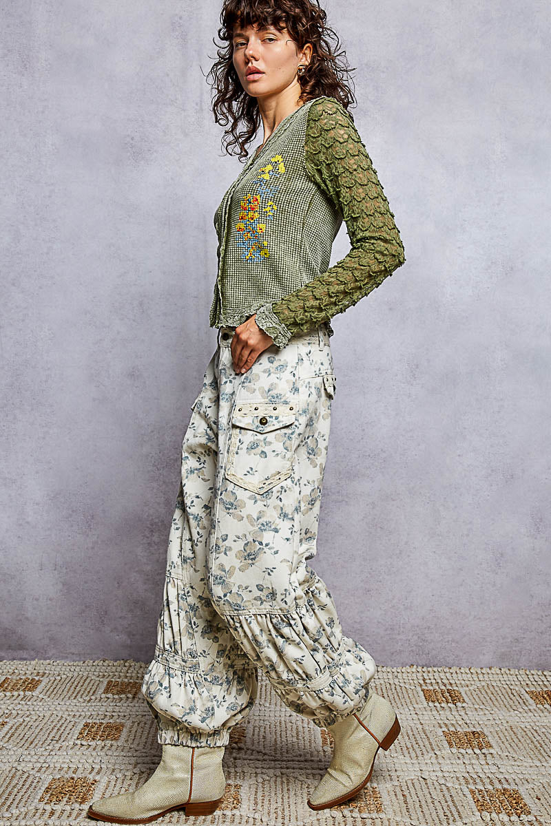 Ashlynn Floral Studded Jogger