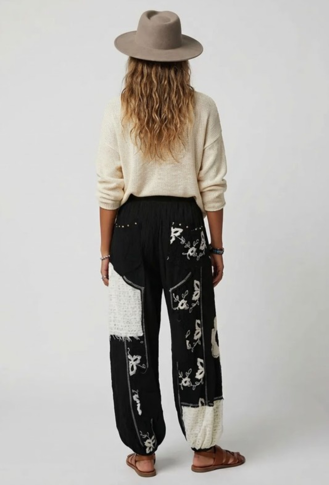 Blaire Floral Patch Jogger Pants