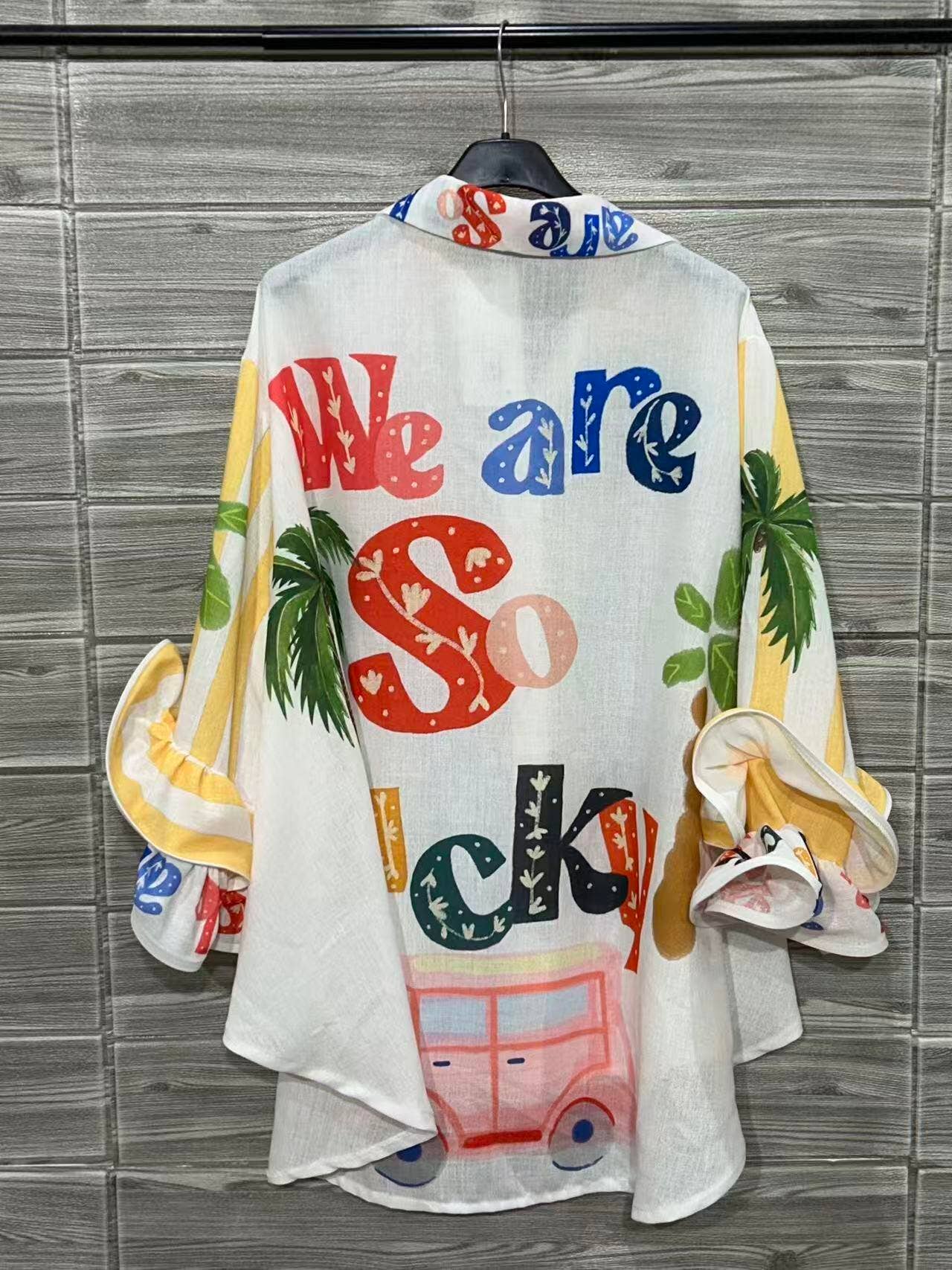 ZOPS5WH Printed Shirt White