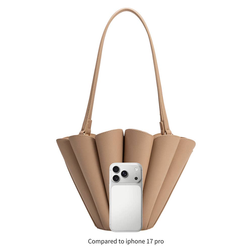 Shellie Blue Recycled Vegan Leather Shoulder Bag